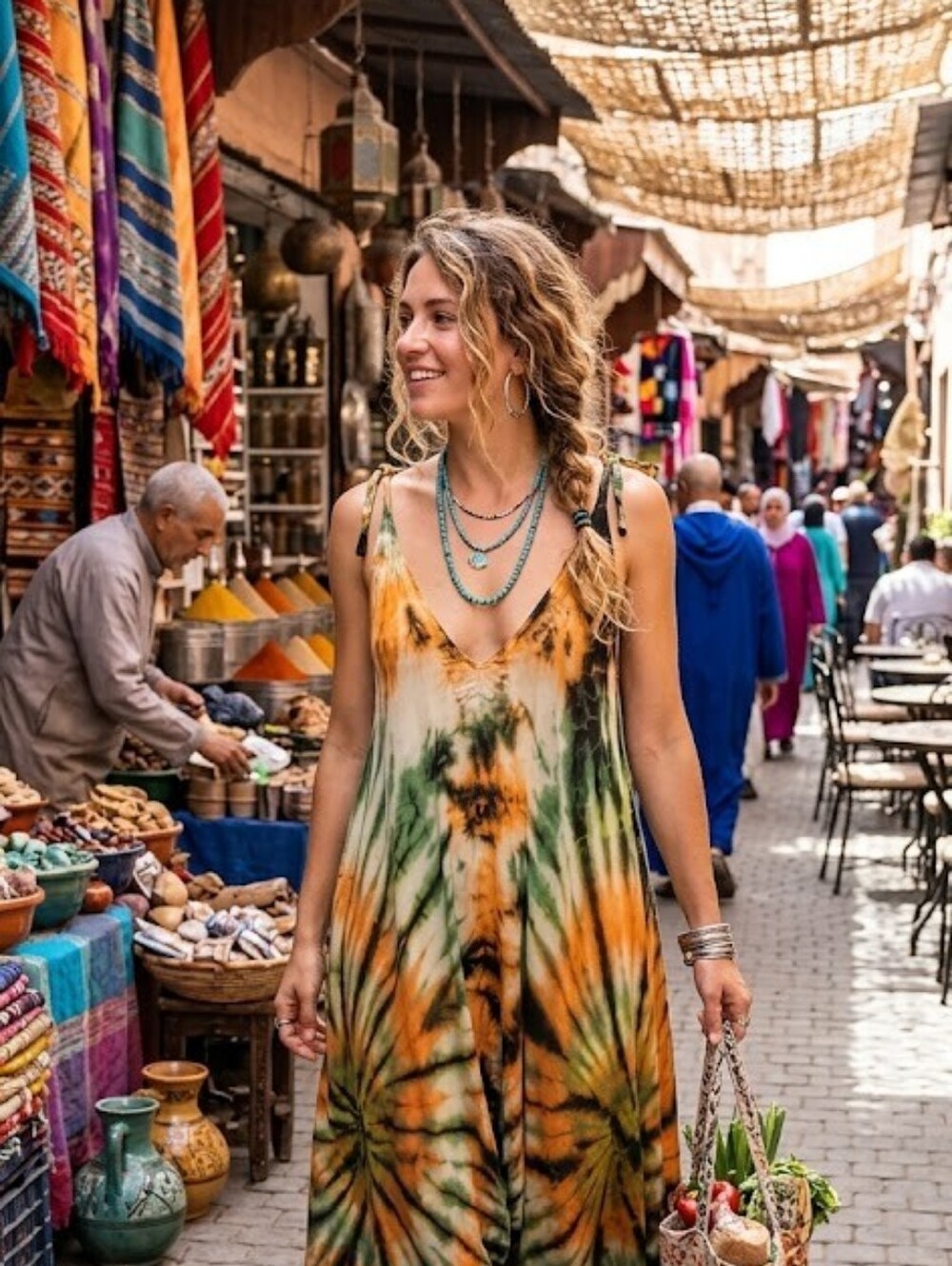 Tie dye hippie harem jumpsuit One Size fits most